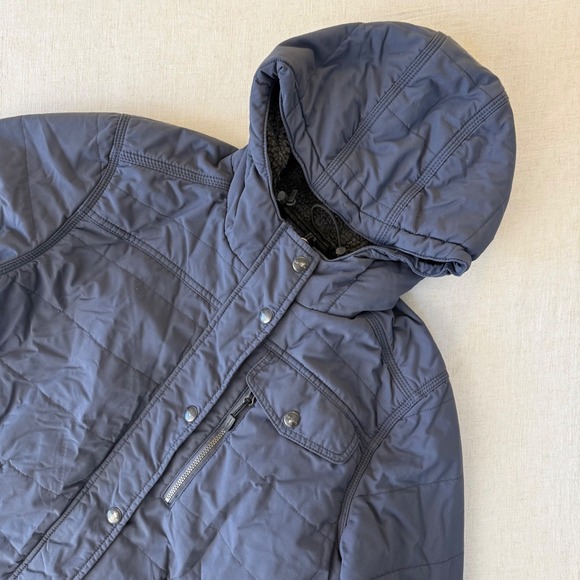 Carhartt Women's Utility Quilted Hooded Jacket Blue Steel medium - Picture 7 of 10